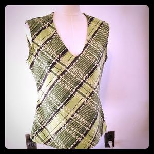 New York & Company plaid sleeveless top